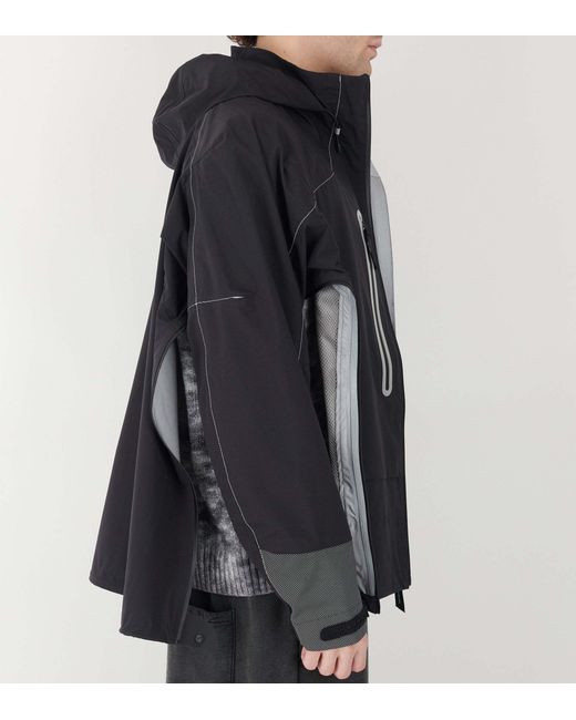 And Wander Black Hooded Casual Jacket for men