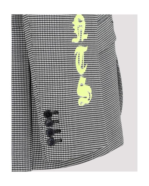 Vetements Gray Houndstooth Suit Coat