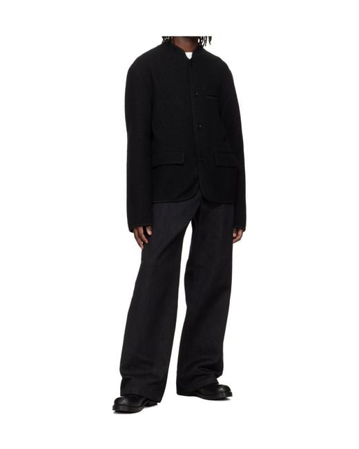 Rier Black Long-Sleeved Casual Jacket for men