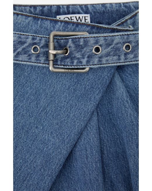 Loewe Blue Draped Jeans