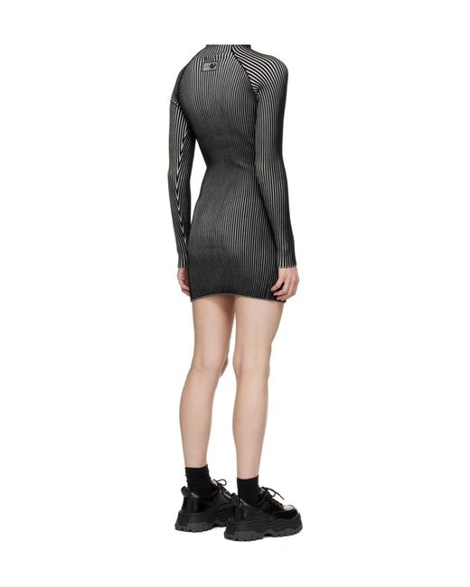 Eytys Black Striped Pattern Dress