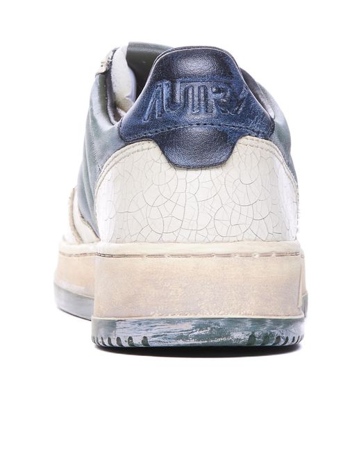 Autry Blue Super Vintage Low Sneakers for men