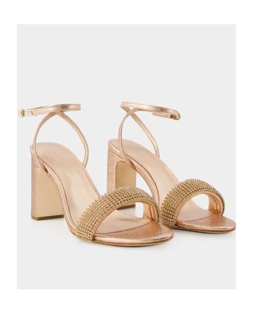 Loeffler Randall Metallic Shaylme Block Heel Sandals