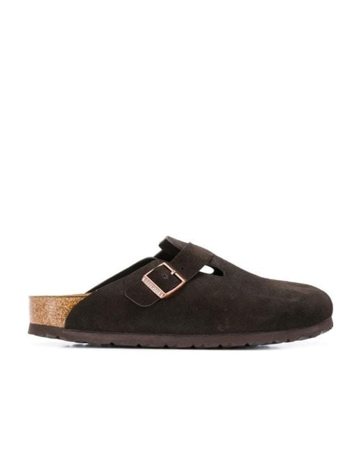 Birkenstock Brown Buckle Detailed Slip-On Sandals for men