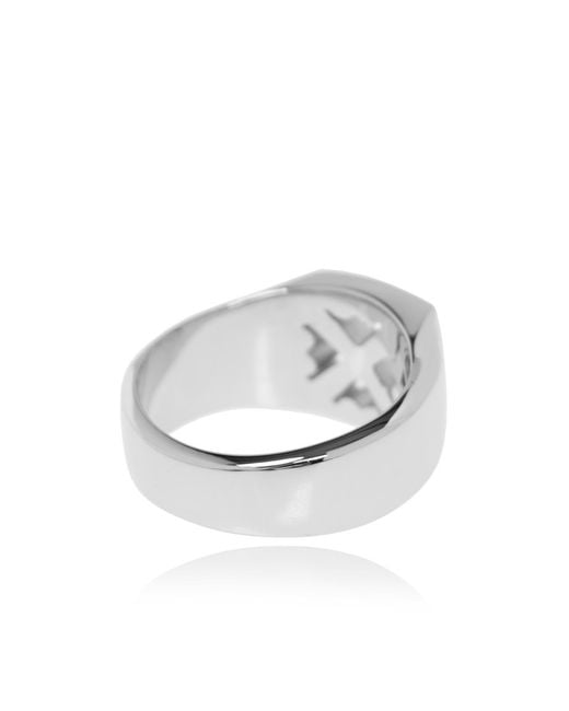 Off-White c/o Virgil Abloh White Arrow Cut Out Detailed Ring for men