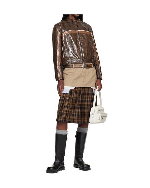 ANDERSSON BELL Multicolor Circuit Track Faux Leather Jacket