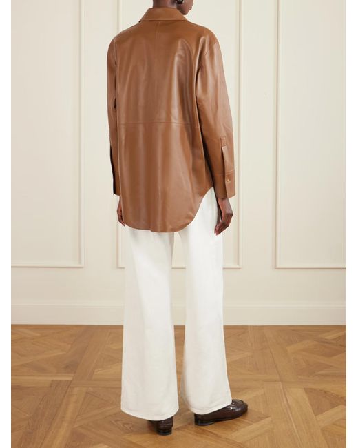 Joseph Brown Penna Leather Shirt