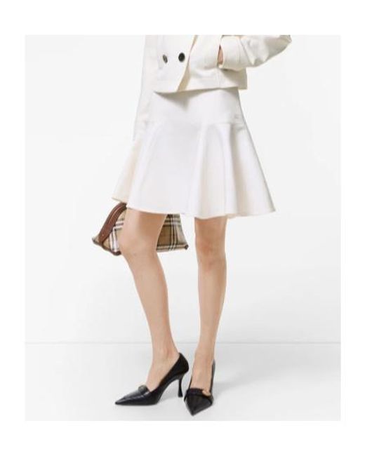 Burberry Natural Fit-And-Flare Cotton Mini Skirt
