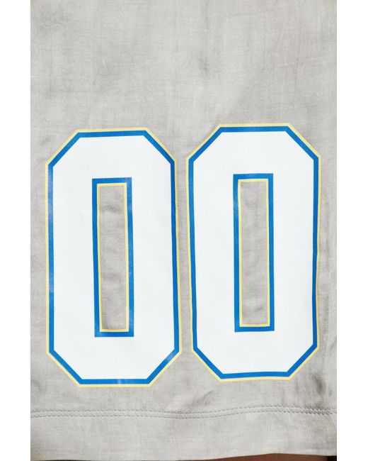 Off-White c/o Virgil Abloh Blue Logo Printed Shorts