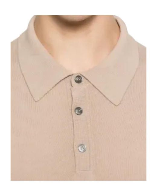 Roberto Collina Pink Short-Sleeve Polo Shirt for men