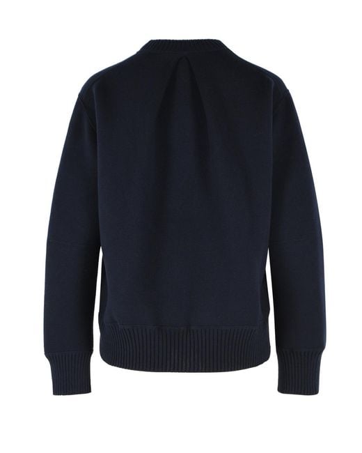 Sacai Blue Crew-Neck Knit Top