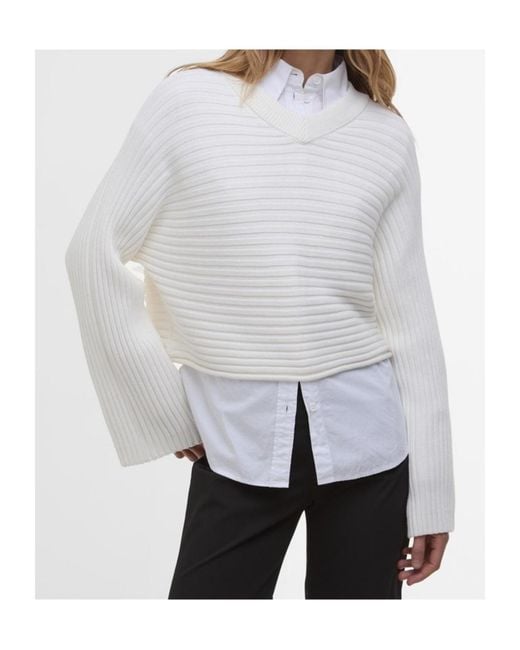 Barbour White Zola Knit Jumper
