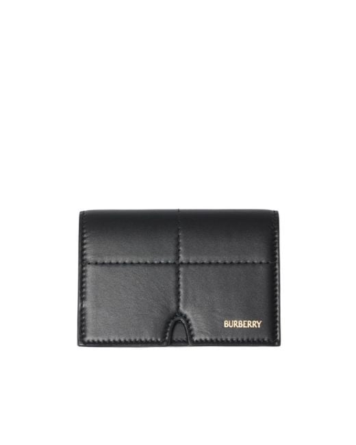 Burberry Gray Snip Business Card Leather Case