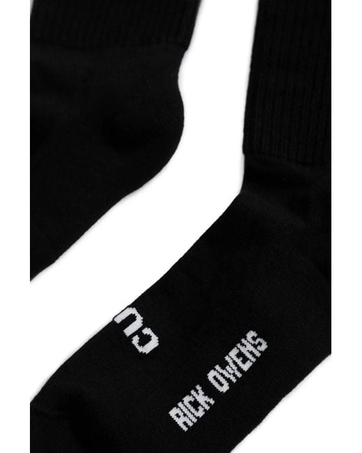 Rick Owens Black Tower Ribbed Socks for men