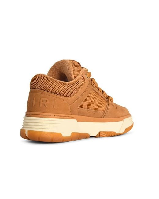 Amiri Brown Ma Quad Debossed Lace-Up Sneakers for men
