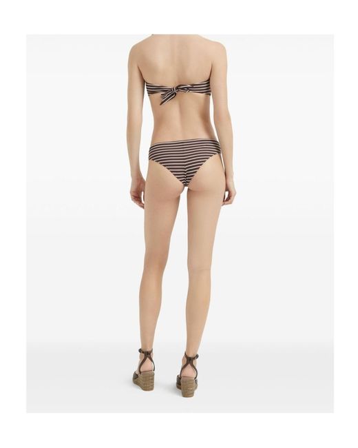 Brunello Cucinelli Metallic Monili-Detail Bikini Top