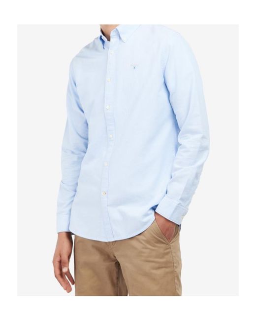 Barbour Blue Button-Down Plain Shirt for men