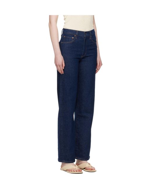 Agolde Blue Jeans With Belt Loops