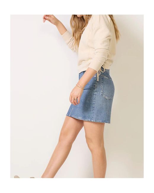 Rag & Bone Blue Miramar Ponte Mini Skirt