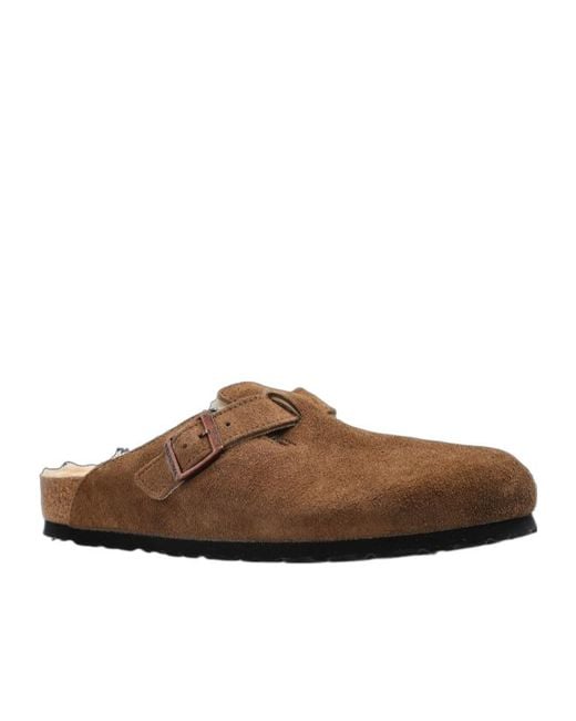 Birkenstock Brown Boston Shearling Mules for men