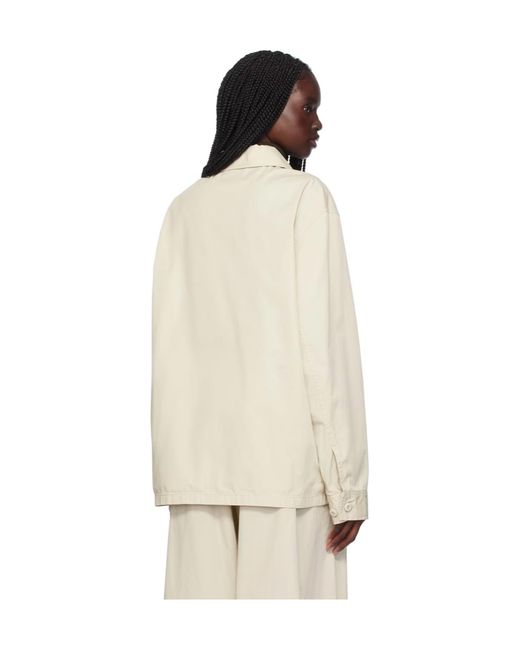 MM6 by Maison Margiela Natural Button-Up Shirt Jacket