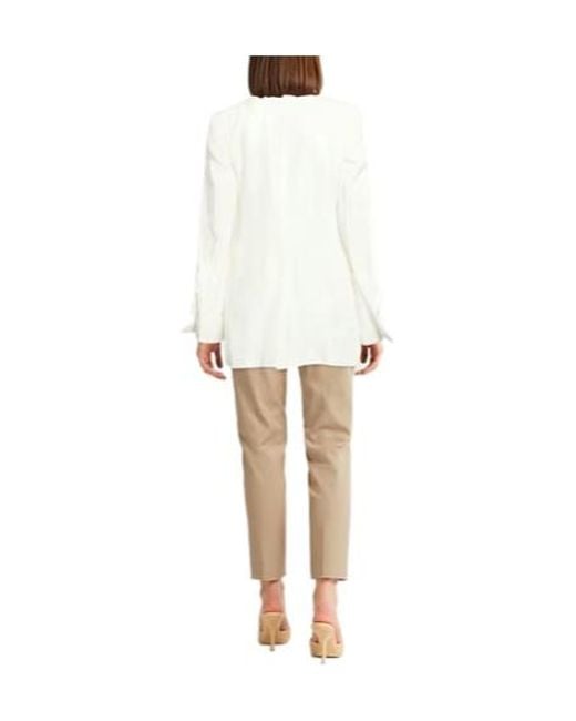 Sportmax White Single-Breasted Blazer