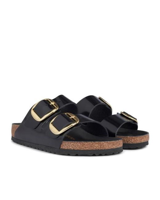 Birkenstock Black Adjustable Double Buckle Slippers