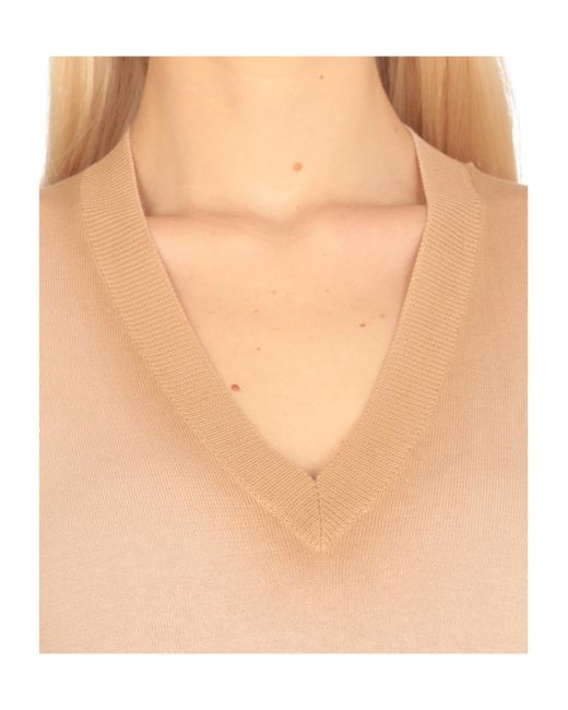 Fabiana Filippi Natural V-Neck Sweater