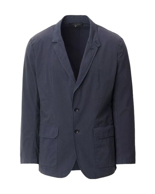 Rag & Bone Blue Single-Breasted Suit Jacket for men