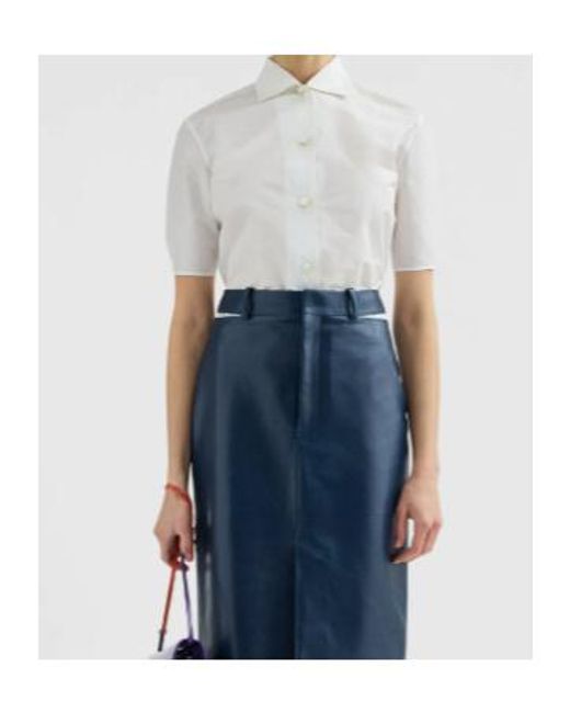 Jil Sander White Technical Faille Shirt