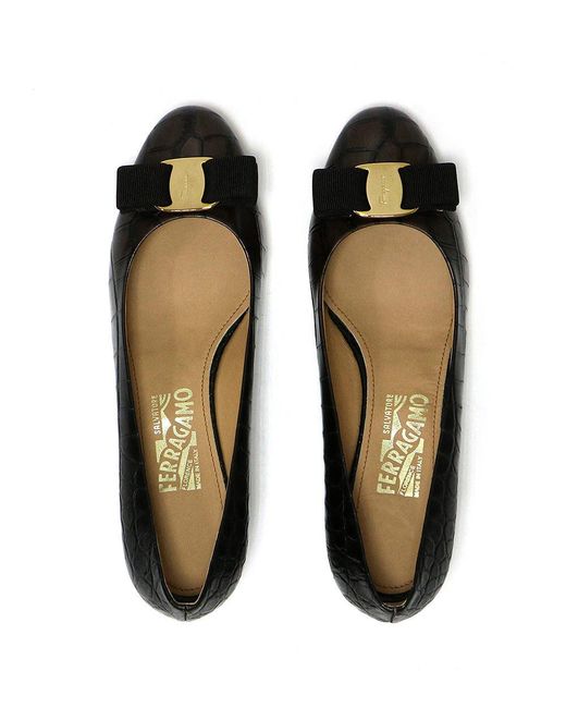 Ferragamo Black Round Head High Heels