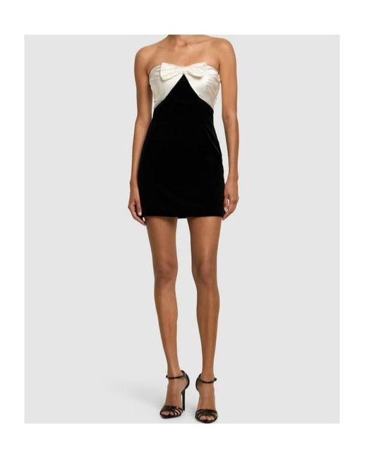Alessandra Rich Black Strapless Mini Dress