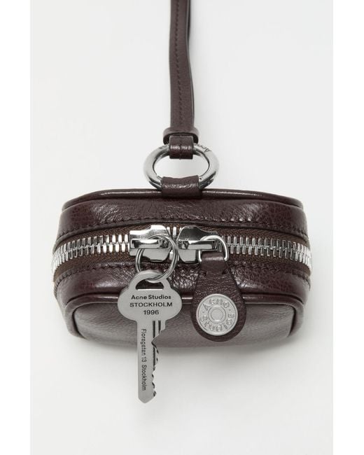 Acne Brown Camero Clip Mini Shoulder Bag