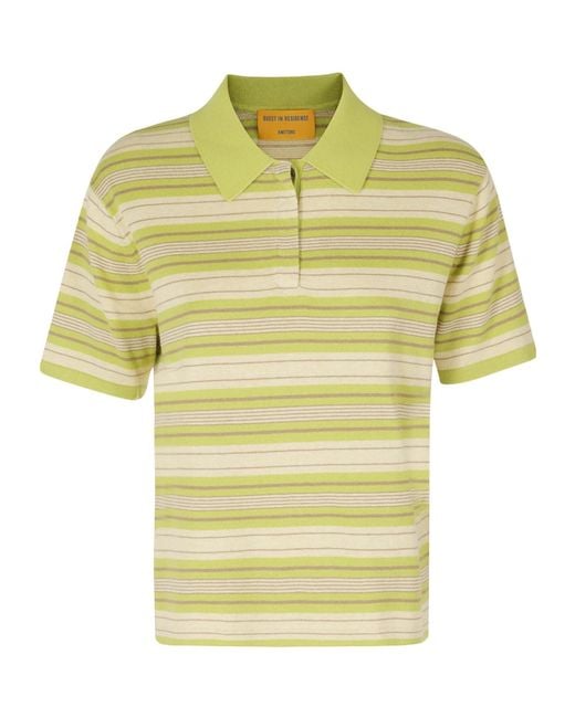 Guest In Residence Yellow Short Sleeve Stripe Rugby