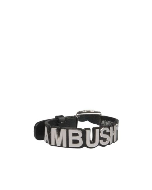 Ambush White Nameplate Logo Bracelet for men
