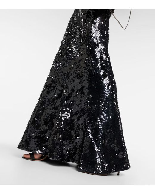 Roland Mouret Black Sequined Gown