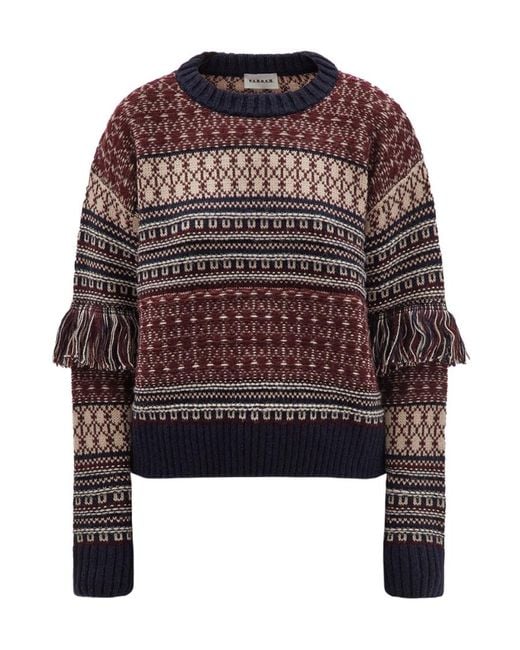 P.A.R.O.S.H. Multicolor Pattern Knitted Sweater