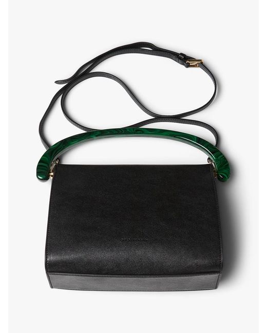 Dries Van Noten Black Medium Leather Tote Bag