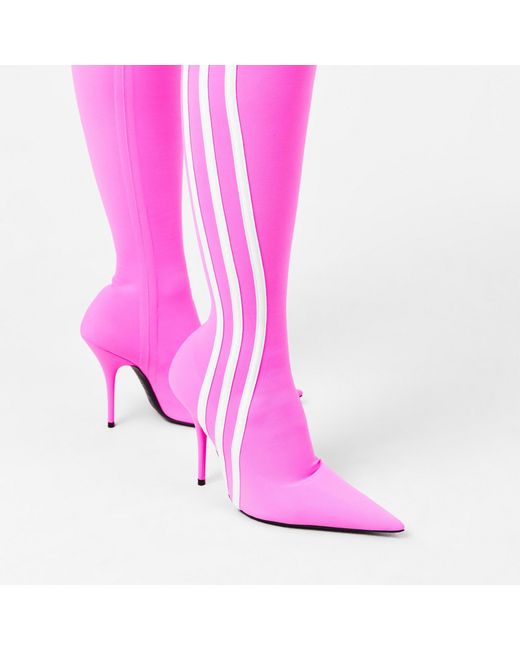 Balenciaga Pink Over The Knee Boots
