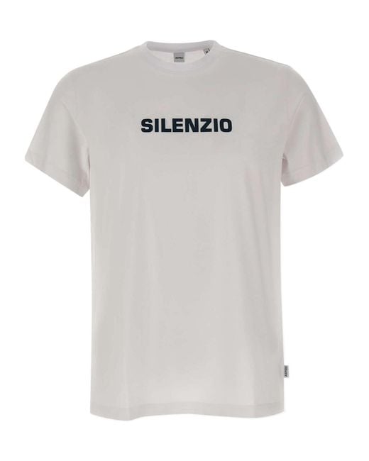 Aspesi White Silenzio Logo T-Shirt for men