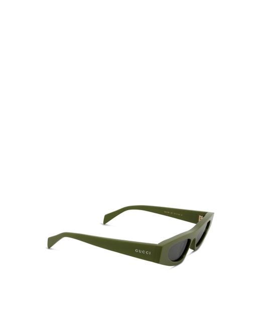 Gucci Green Eyewear Cat Eye Frame Sunglasses