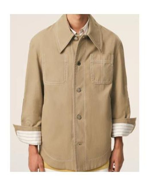 AMI Natural Buttoned Worker Jacket for men
