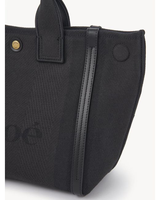 Chloé Black Chloé Carry Logo Detailed Small Tote Bag