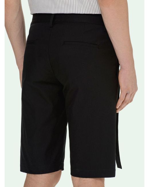 Off-White c/o Virgil Abloh Black Industrial Belted Chino Shorts for men