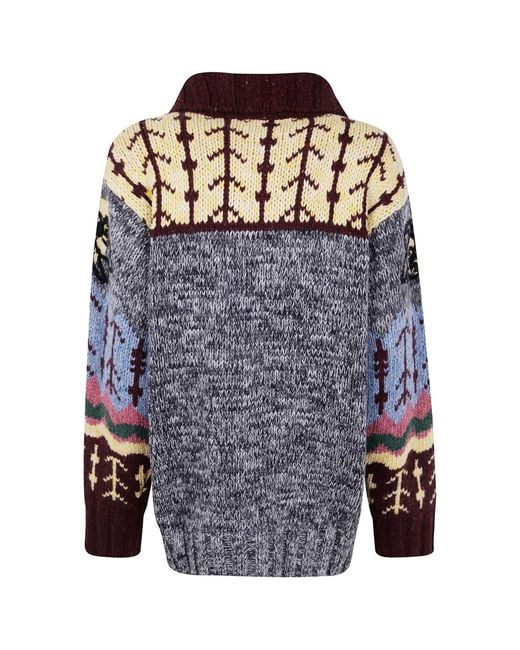 LaDoubleJ Blue La Doublej Chalet Embroidered Cardigan