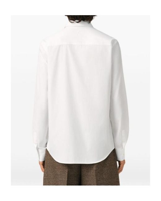 AMI White Long-Sleeved Shirt for men