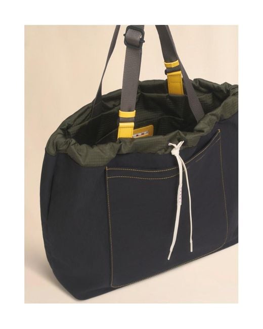 Marni Black Technical Fabric Tote Bag for men