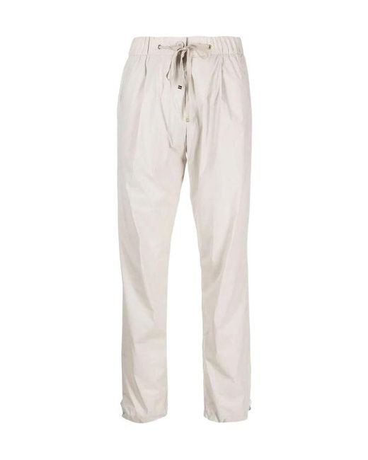 Herno Gray Logo-Plaque Tapered Trousers