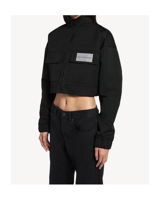 Balenciaga Black Cropped Tracksuit Jacket