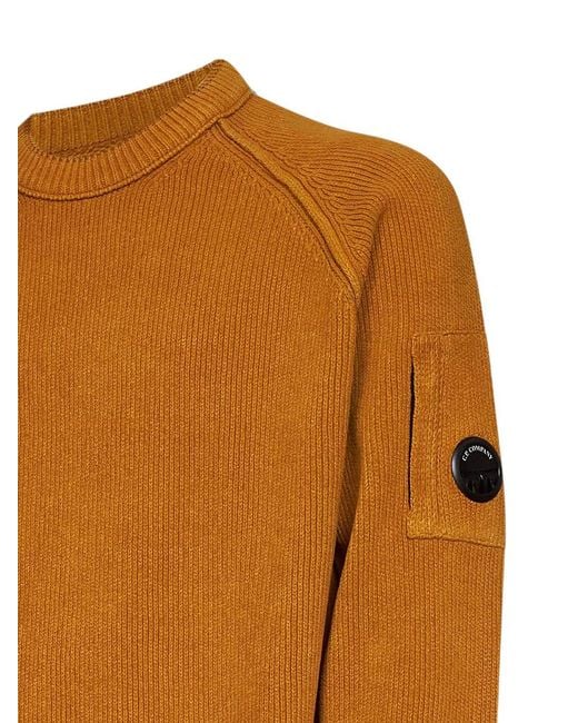 C P Company Brown Long-Sleeved Pullover for men